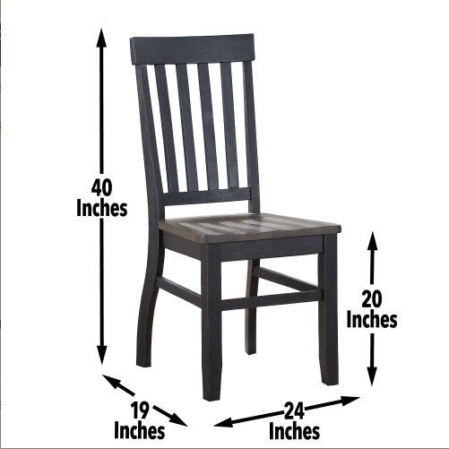 Farmhouse 5pc Dining Set Two-Tone Finish