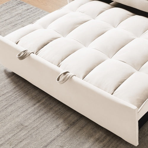 Modern Velvet Loveseat Futon 3 In 1 Convertible Sleeper Sofa Bed