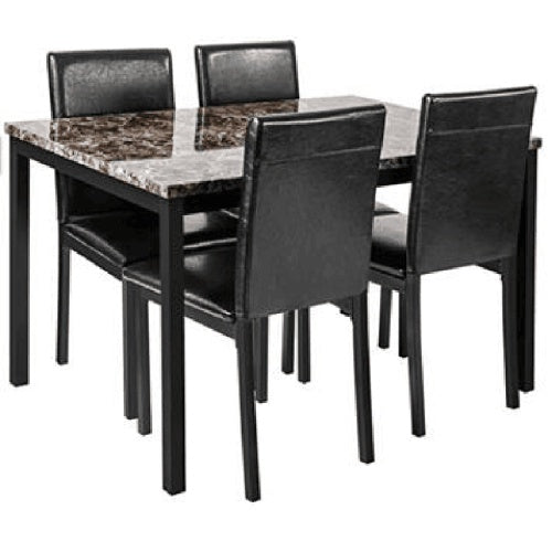 5-piece Metal Dining Table And Chair Set