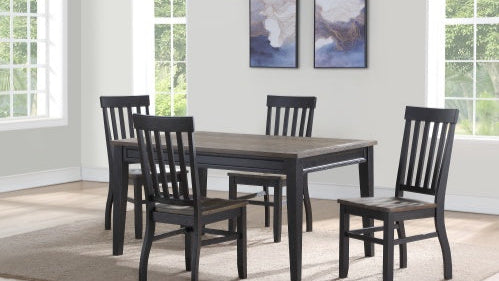 Farmhouse 5pc Dining Set Two-Tone Finish